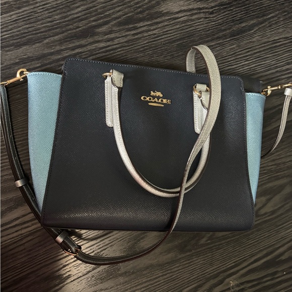 Coach Handbags - Coach metallic blue and navy Bag